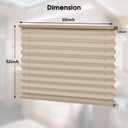 SEEYE RV Blinds, Blackout RV Curtains for Camper Window 50'' W * 32'' L RV Pleated Shades Camper Blinds with Aluminum Foil, RV Accessories Window Coverings for Travel Trailer Window Shade, Cappuccino