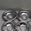 4 Pack Chrome Drip Pans, Compatible with Whirpool Kenmore Frigirate Stove Top Drip Bowls. Include 2 Pcs 6'' Range Replacement Drip Pans and 2 Pcs 8 '' Cooktop Drip Pans