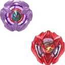2 x Gyro X Set, 2 Right Spinning Tops Attack Type and Defense Type, Fun for Battling Game, Great Toy Gift for Boy Kid 6+