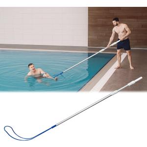 Telescopic Pool Rescue Pole, Extendable 9.8ft Water Safety Pole with Lifesaving Hook, Pool Rescue Equipment for Swimming Pools, Retractable Safety Rescue Pole for Emergency Water Rescue