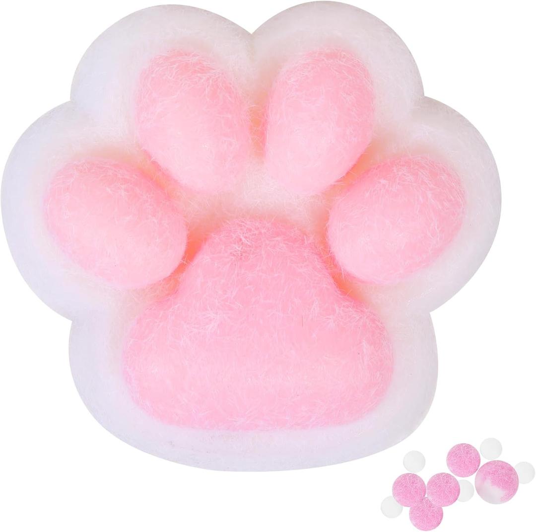 1pcs White Squishy Cat Paw Squishy Toy,5 Inches Big FuFu cat Squeeze Paw,Cute Soft Squeeze Fidget Toys Squeeze Toys for Stress Relief Pinch Family Toys Gifts for Kids Adults