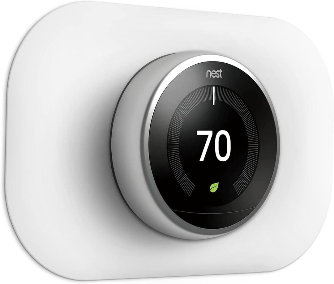 Compatible with Google Nest Thermostat 1st/2nd/3rd Wall Plate Cover - Petrichor Nest Thermostat Trim Kit, Made for Google Nest Thermostat 1st/2nd/3rd, Cover Imperfections Easy to Install - Snow (White)