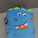 3 in 1 Kids Travel Pillow and Blanket Set - 40x60in, Plush Pillow with Hand Warmer, Dinosaur Pillow Blanket for Boys Birthday Christmas Party Favors and Travel Essential
