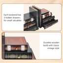 Vintage Wooden Bookends with Drawers Decorative False Book Shelf Organizer for Home, Office, or Library (311)