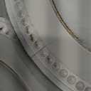 White Charger Plates,13 Inch Vintage Dinner Plate Chargers Round Server Ware. Set of 6 Plastic Beaded Chargers for Dinner Plates, Party, Wedding (White)