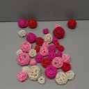 Patelai 36 Pcs Wicker Rattan Balls Decorative Balls for Vase Centerpiece Bowls Orbs Filler for Home Decor,4 Sizes(White, Pink, Rose, Red)