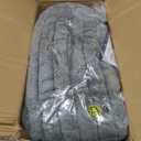 Bedsure ComfyFleece Cute Dog Couch for Medium Dogs - As Seen on TV on Good Day New York, Dog Couch Bed with Removable, Washable Cover, Supportive Pet Sofa, for Medium Large Dogs, 36inch, Warm Grey (36x27x10")