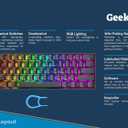 Geeky GK61 SE 60% | Mechanical Gaming Keyboard | 61 Keys Multi Color RGB LED Backlit for PC/Mac Gamer | ANSI US American Layout (Black, Mechanical Speed Yellow)