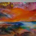 YYYYHPP YP2075 Abstract Wall Art Colorful Clouds Landscape Pictures Canvas Prints Paintings Ready to Hang for Living Room Bedroom Kitchen Home and Office Wall Decor (60L" x 30W")
