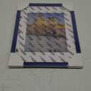 wyooxoo 11x14 Picture Frame Dark blue Solid Wood Photo Frames Display Pictures 8x10 with Mat or 11x14 Without Mat Colorful Frame For Tabletop Display or Wall