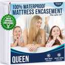 Utopia Bedding Waterproof Mattress Protector Queen Size, Zippered Mattress Encasement Bed Bug and Dust Mite Proof, Absorbent Six-Sided Mattress Cover