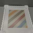 11x14 Picture Frame with Mat for 8x10, Wavy Edge Wooden Real Glass Photo Frame for Wall Hanging, White, 1 Pack