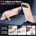 6 x MOZOTER for iPhone Air Case with Kickstand,[Compatible with MagSafe] [12FT Military Grade Protection] Slim Translucent Matte Shockproof Phone Case,6.5",Pink