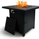 GasOne Propane Fire Pit Outdoor Heater  28-inch Large Tabletop Fire Pit for Outdoor Use  52,750 BTU Gas Fire Pit with Lava Rocks and Fire Pit Cover Lid  Warmth and Ambiance