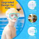 MOMUSE Kids Swim Goggles with Soft Fabric Strap, Diving Mask with 3D No-Leak Nose Cover, Anti-Fog & Shatterproof Lens, Swimming Goggles for Toddler/Youth Boys Girls 3-14 (Blue)