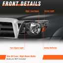 for 2005-2011 Toyota Tacoma Headlights Assembly Black Pair