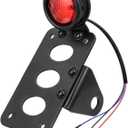 Amazicha LED Tail Rear Light 3/4" Axle Hole Side Mount License Plate Bracket Brake Light Motorcycle Compatible for Harley Honda Yamaha Suzuki Chopper Bobber (0.75inch)