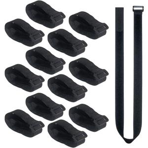 36 inch Cable Straps, 12 pcs Reusable Fastening Hook and Loop Utility Cable Ties Down Wraps Adjustable Cinch Straps (1in width * 36" length)