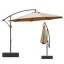 Aoodor 10 ft. Patio Offset Hanging Umbrella with Base Stand