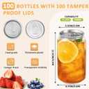 100 Pack, 330ml/11.2oz Plastic Juice Bottles with Aluminum Pop Can Caps, Disposable Leakproof Clear Bottles for Juice, Smoothies, Tea, Coffee, Compatible with Automatic Cup Sealer (not included)