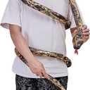 Fake Snake Halloween Decorations, Polyester Long Snakes That Can Glow Garden Props Bird-Scaring Theater Props Children Party Gifts