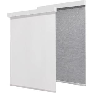 100% Blackout Shades for Indoor Windows, Cordless Roller Window Shades Pull Down, Thermal Insulation & UV Protection Shades for Home,Office,Bedroom, White 44"x72"
