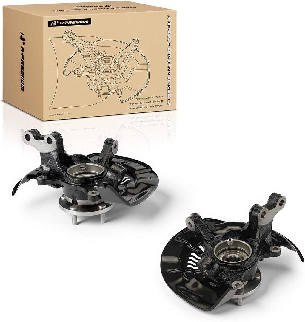 A-Premium 2X Front Left and Right Steering Knuckle & Wheel Bearing Hub Assembly Compatible with Toyota Highlander 2008-2017 & Lexus RX350 RX450h 2010-2015, Driver and Passenger Side
