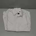J.VER Men's Dress Shirts Cotton Stretch Long Sleeve Solid Formal Shirt Business Stain Shield Casual Button Down Shirts White Medium