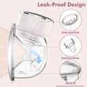 NaNaLazy Wearable Breast Pump Hands Free of Longer Battery Life & LED Display, Portable Electric Breast Pump with 3 Modes & 9 Levels & Low Noise, 24 mm Flange, 2 Pcs White