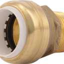 SharkBite 3/4 Inch PVC x 3/4 Inch MNPT Adapter, Push to Connect Brass Plumbing Fitting, PVC Pipe, UIP134A