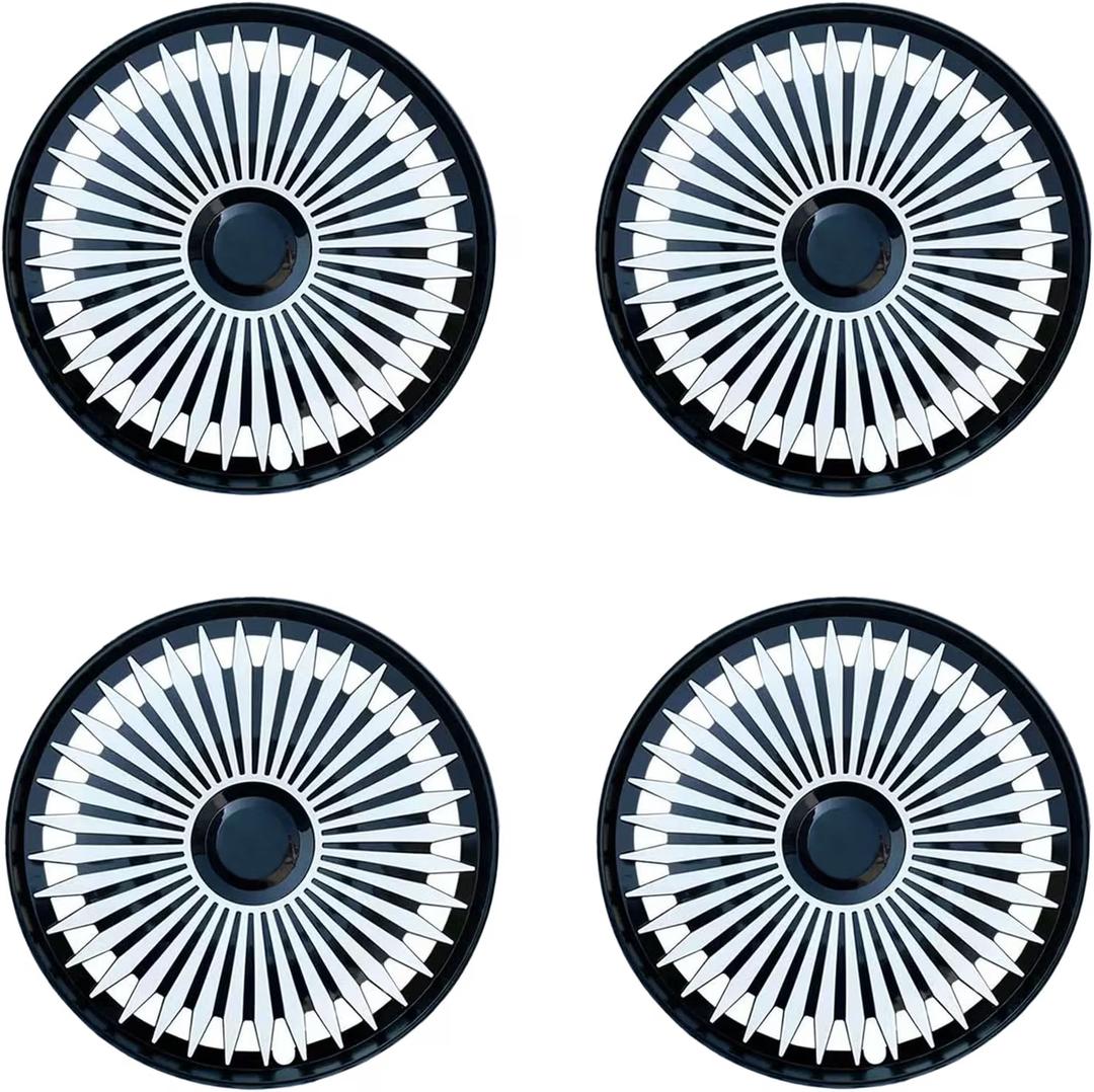 15 inch Silver Wheel Rim Cover Hubcaps Replacement R15 Hub Caps Snap On Universal Wheel Rim Cover ABS Exterior Accessories for Car Trunk SUV Set of 4