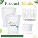 Jingmore 100 Pcs 12 oz Clear Frosted Plastic Cups Bulk for Wedding Stadium Blank Plastic Drinking Frosted Cups Disposable Party Tumblers for Wedding Painting Stadium Events Marketing (White)