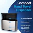 Tork Xpress Stainless Steel Paper Towel Dispenser Compact Design, Fits H2 Hand Towels, Ideal for Home Use Single Unit (302030)