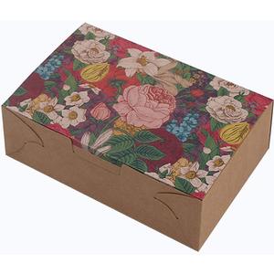 20 Pack Treat Gift Boxes, Pastry Cookie Biscuits Boxes, Decorative Homemade Baking Goods Bakery Muffins Chocolate Brownies Gift Boxes (8.3 x 5.5 x 2 Inch)