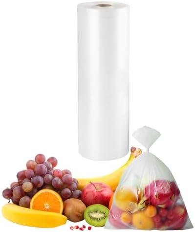 12" x 16" Clear Plastic Produce Bag on a Roll, Food Storage Bags for Vegetables, Bread, Fruits and Meat, Easy To Tear, Continuous Roll- 350 Bags/Roll - [1 Rolls]