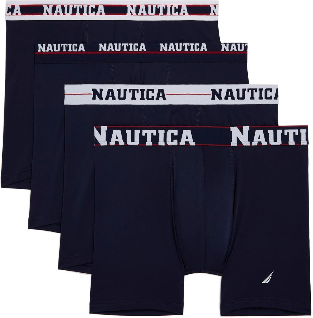 Nautica Men's 4 Pack Limited Edition Micro Stretch Boxer Briefs (Large)