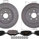 Goodyear | Premium Front Rotors (2) and Brake Pads (4) for Ford Taurus (2010-2019); Lincoln MKS (2009-2012).