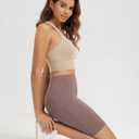 ODODOS 2-Pack High Waist Workout Shorts with Pockets for Women 6"/8" Inseam Tummy Control Gym Athletic Biker Shorts (S)