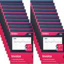 XKDOUS 20 Pack Invoice Book, 2-Part Carbonless, 5-9/16" x 8-7/16" Invoice Receipt Book for Small Business, 50 Sets per Book