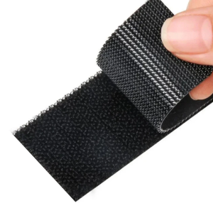 Self-Adhesive Hook and Loop Fastener Strips, Heavy Duty Sticky Back Mounting Tape, Black