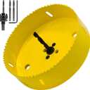 5 3/4 inch Hole Saw With 7/16 Arbor HSS Bi-Metal Hole Saw Blade Strenthen Drill Bits And Variable Teeth Pitch For Wood,Ceiling,Plastic Board,Pipe,Plywood,And Soft Metal Sheet (146mm)