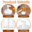 Dimeho 8 Pack Pump Bottle Dispenser 500ml Lotion Dispenser Wide Mouth Bathroom Shower Containers Plastic Refillable Empty Pump Bottles for Shampoo Conditioner Hand Lotion and Dish