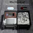 105W Charging StationMagSafe Compatible,6-in-1 Charging Dock,Gan Retractable Charger with Dual 65W Cables,USB-C Fast Charging for iPhone, AirPods,Tablets.