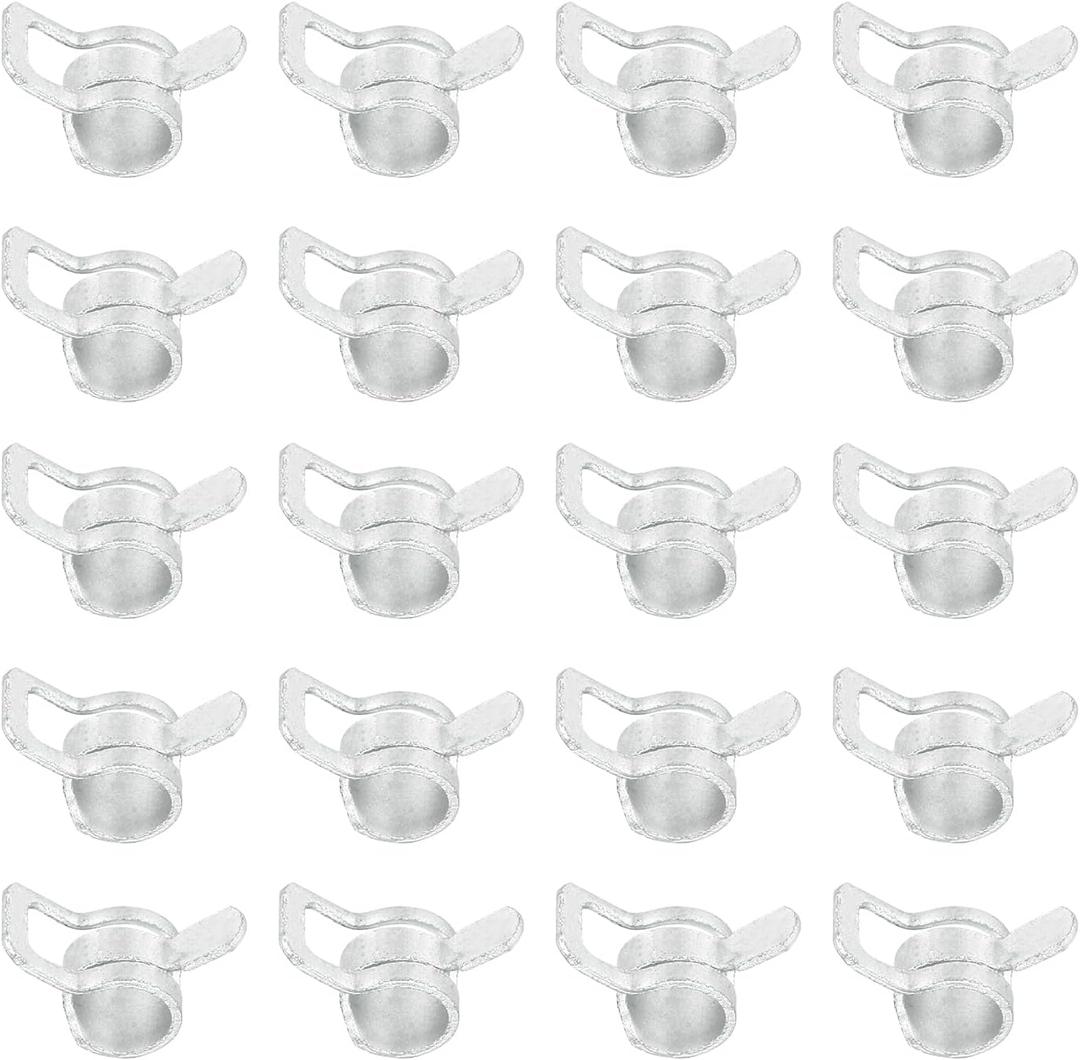 PATIKIL Spring Band Hose Clamps for 6.5-7.2mm OD Hose, 20 Pack Silicone Vacuum Constant Tension Band Clips for Fuel Line Silicone Air Hose Tube Water Pipe, White PATIKIL Spring Band Hose Clamps for 6.5-7.2mm OD Hose, 20 Pack Silicone Vacuum Constant Tension Band Clips for Fuel Line Silicone Air Hose Tube Water Pipe, White