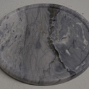 Natural Grey Marble Tray - Real Stone Decorative Tray, Genuine Marble for Bathroom, Kitchen, Dresser, Vanity - Holds Jewelry, Perfume, Shampoo - 8" Round