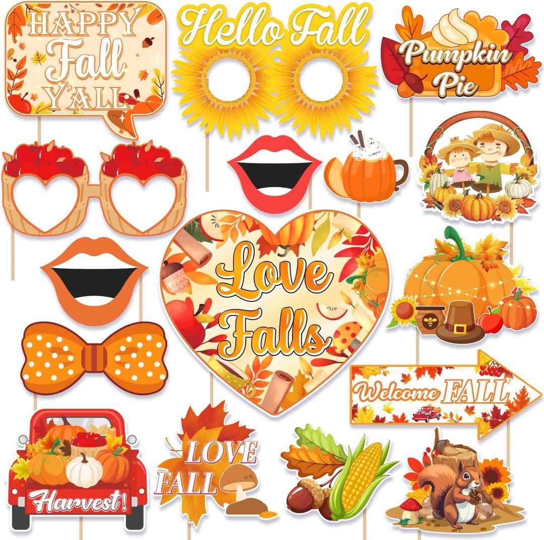 Fall Thanksgiving Party Decorations Photo Booth Props Fall Party Decor Photo Booth Happy Fall Yall Party Supplies for Fall Classroom Party Decoration