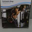 GHB Gymnastic Rings Wooden Gym Rings 1.25" Olympic Rings Adjustable Straps Pull Up Rings Sets for Workout Bodyweight Fitness Training