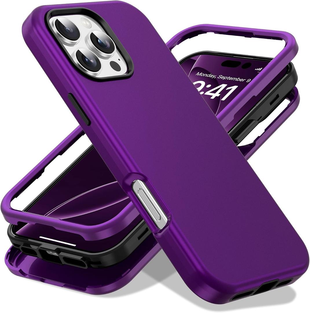 Designed for iPhone 16 Pro Max Case 6.9''with [Military Drop Protection][Compatible with Mag-Safe] Shockproof 16 Pro Max Phone Case for Men Wowen,Purple