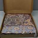 Boho Throw Blanket for Couch Sofa Bed, 100% Cotton Woven Quilt with Tassel 60x80, Super Soft Muslin Blanket with Patchwork Printed, Decorative Reversible Bed Blanket/Cover for All Seasons