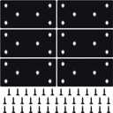 6PCS 3.11 x 1.57 inch Black Flat Mending Plate, Metal Bracket with Holes, Straight Steel Brace Fixing Joining Plate for Wood with 36PCS Screws